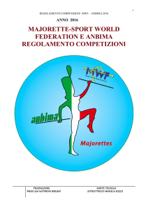 MAJORETTE-SPORT WORLD FEDERATION E ANBIMA