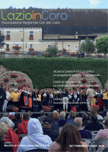 copertina - Associazione Regionale Cori del Lazio