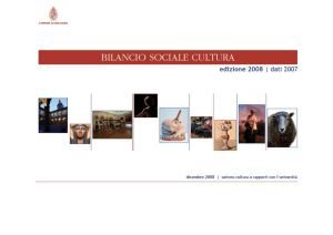 Bilancio Sociale del Settore Cultura edizione 2008