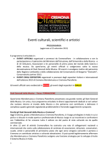 Eventi culturali, scientifici e artistici