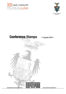 la cartella stampa - Città Metropolitana di Palermo