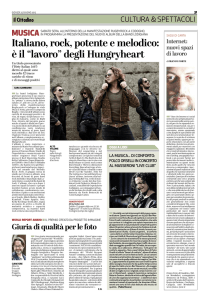 Italiano, rock, potente e melodico: è il “lavoro” degli Hungryheart
