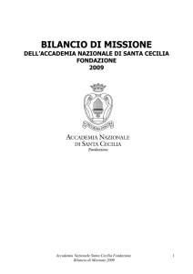 bilancio di missione - Agenzia per il controllo e la qualità dei servizi