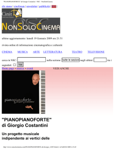 "PIANOPIANOFORTE" di Giorgio Costantini - NSC