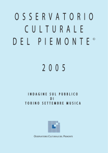 Indagine sul pubblico di Torino Settembre Musica 2005