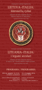 lituania–italia: lietuva–italija - Associazione Camera di commercio