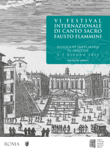 VI FestIVal InternazIonale dI Canto saCro FaUsto FlaMMInI