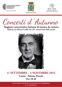 Concerti d `Autunno - Conservatorio Perosi