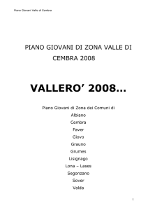 piano giovani di zona valle di cembra 2008
