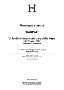 Rassegna stampa "HARPAE" VI festival