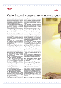 Carlo Pasceri, compositore e musicista,una