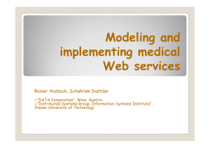 Modellistica per l`implementazione di web service - medinfo