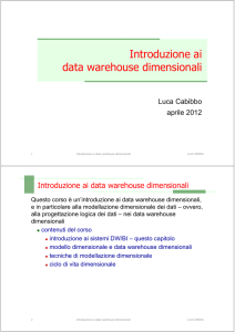 Introduzione ai data warehouse dimensionali