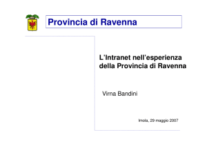 La intranet nel sistema della Provincia di Ravenna