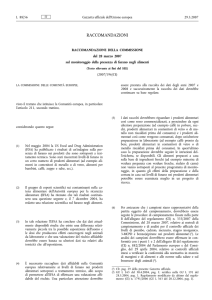 Raccomandazione della Commissione del 28 marzo 2007, Gazzetta
