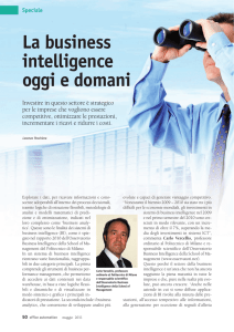 La business intelligence oggi e domani