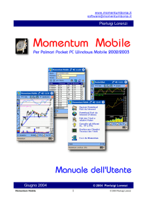 Manuale d`Uso di Momentum Mobile Pocket PC in formato PDF