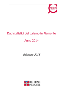 Dati statistici del turismo in Piemonte Anno 2014