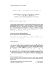 valutazione di indici cinegetici relativi alla caccia al cinghiale in due