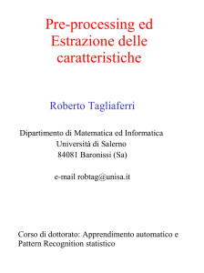 Pre-processing ed Estrazione delle caratteristiche