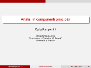 Analisi in componenti principali - UniFI