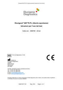 Elucigene® QST*R-PL (Aborto spontaneo) Istruzioni per l`uso del test