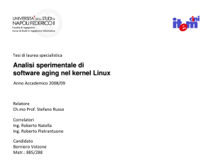 Analisi sperimentale di software aging nel kernel Linux