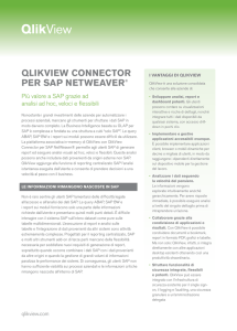 QlikView ConneCtor per SAp netweAVer