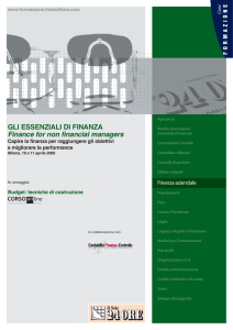 GLI ESSENZIALI DI FINANZA Finance for non financial managers