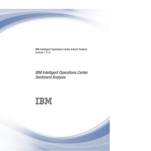 IBM Intelligent Operations Center Interim Feature: IBM Intelligent