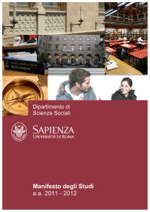 Manifesto 2011 - Dipartimento di Scienze Sociali ed Economiche