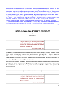 Uomo arcaico e complessità-coscienza - Biosfera