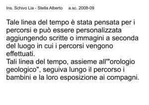 Tale linea del tempo è stata pensata per i percorsi e può essere