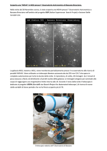 “NOVA” in M33 - Osservatorio Astronomico di Bassano Bresciano