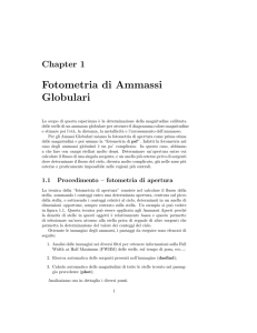 Fotometria di Ammassi Globulari