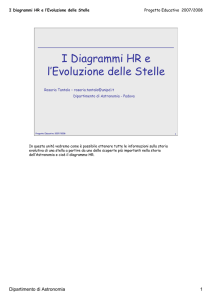 I Diagrammi HR e l`Evoluzione delle Stelle