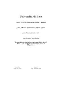 Universitá di Pisa - Astronomy and Astrophysics Section