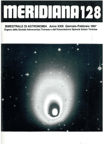 BIMESTRALE DI ASTRONOMIA Anno XXIII Gennaio