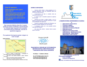 brochure - Osservatorio Astronomico di Gorga
