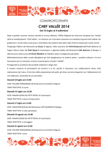 chef vallée 2014 - Regione Autonoma Valle d`Aosta
