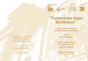 Transeamus usque Bethlehem - Cappella Musicale del Duomo di