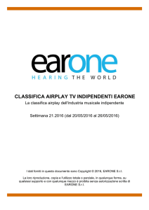 classifica airplay tv indipendenti earone