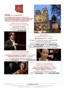 Parigi. 13 – 16 marzo 2014 Théâtre des Champs