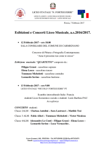 Esibizioni e Concerti Liceo Musicale, as2016/2017.