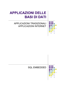 APPLICAZIONI DELLE BASI DI DATI