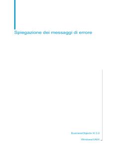 Messaggi di errore relativi all`installazione di UNIX