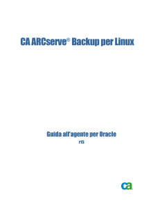 CA ARCserve Backup per Linux Guida all`agente per Oracle