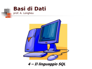 Il linguaggio SQL (aggiornato al 14-mar-2014)