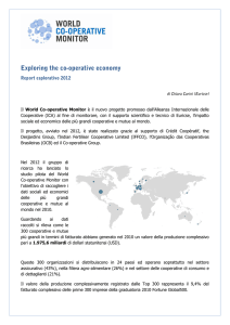Exploring the co-operative economy Report esplorativo 2012