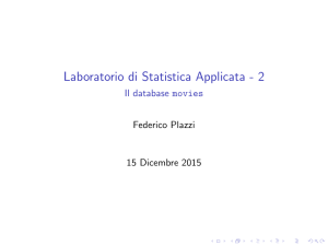 Laboratorio di Statistica Applicata - 2